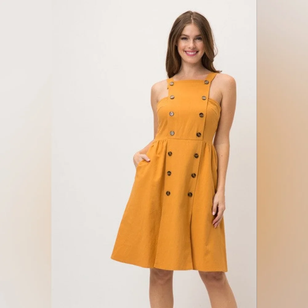 &Merci Sunflower Apron Dress - Size M - Picture 3 of 5